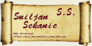 Smiljan Sekanić vizit kartica